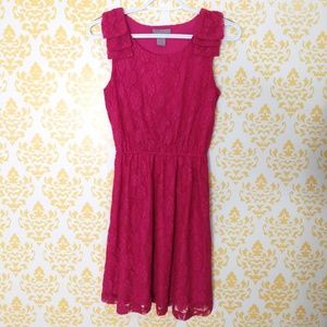 Ultra Pink Fuchsia Pink Lace Dress XS
